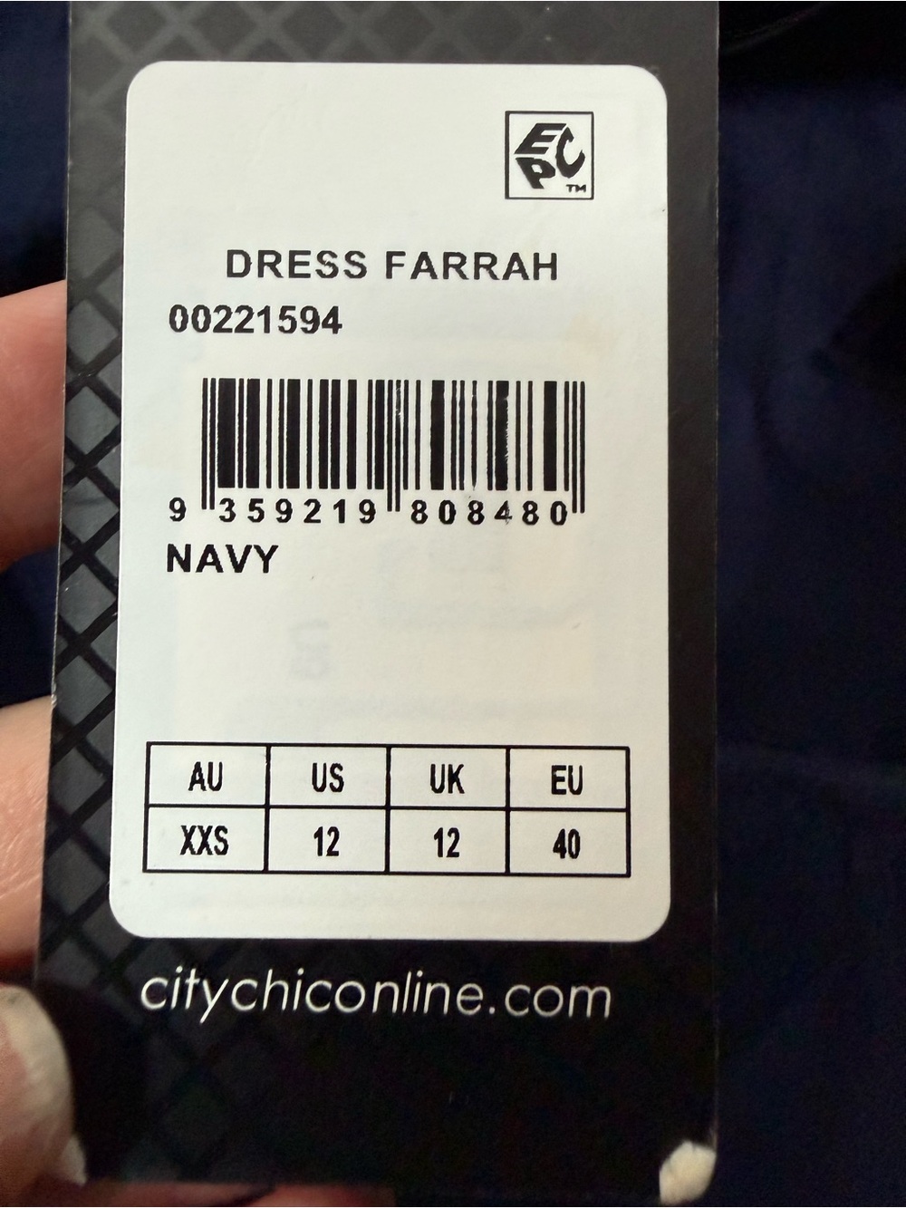 City Chic One-Shoulder Ruffle Maxi Dress in Navy with Pockets - Picture 10 of 13